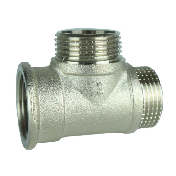 Трійник нікельований 1″ВР х 1″ЗР х 1″ЗР штампований А0272А(нк) VA (000027723)