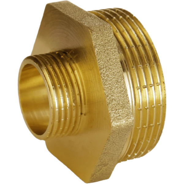 Ниппель редукционный латунный 1 1/4″НР х 1/2″НР штампованный А0514А VA (000027682)