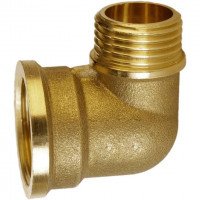 Кутник редукційний латунний 3/4″ВР х 1/2″ЗР штампований А0104А VA (000027727)