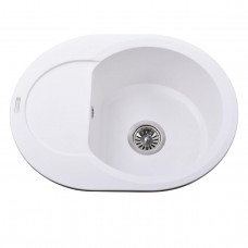 Гранітна мийка Globus Lux MORAINE білий 600х470мм-А0007 (000007555)