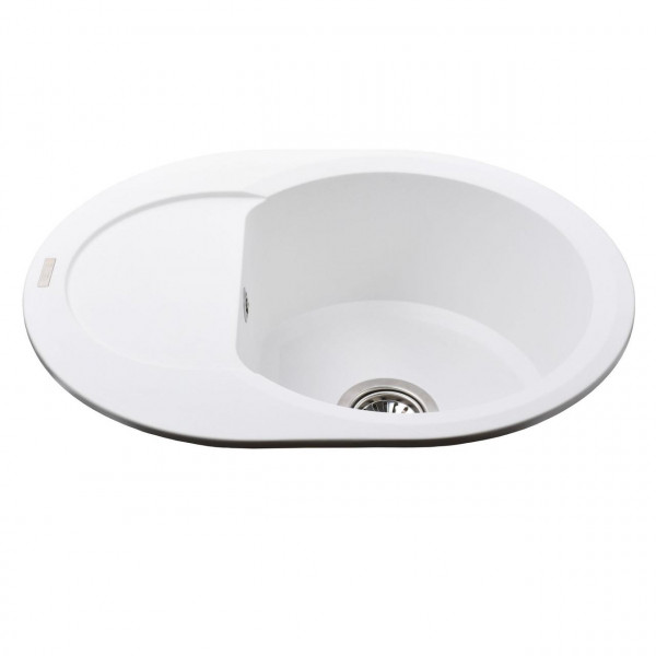 Гранітна мийка Globus Lux MORAINE білий 600х470мм-А0007 (000007555)