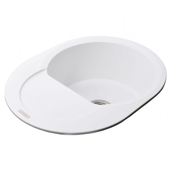 Гранітна мийка Globus Lux MORAINE білий 600х470мм-А0007 (000007555)