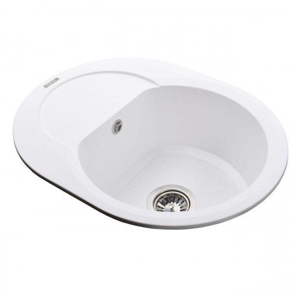 Гранітна мийка Globus Lux MORAINE білий 600х470мм-А0007 (000007555)