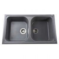 Гранітна мийка Globus Lux MALAREN сірий металік 860х500мм-А0003 (000022424)