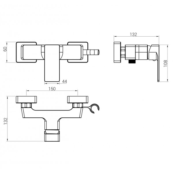 Смеситель гигиенический Domino Dionis DDD-206N (000027307)