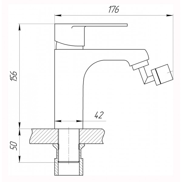 Смеситель для биде DOMINO Dionis DDD-106 (000027316)