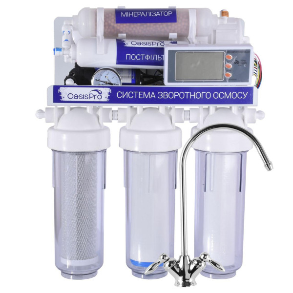 Система обратного осмоса OasisPro, насос + ПЛАСТ. бак, минерализатор, блок управления BSL02M-RO-75 (000022841)