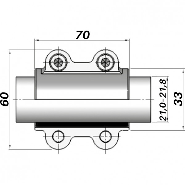 Ремонтний хомут DN15(21,0–21,8 мм) OBA AGAflex (000027807)