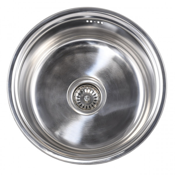 Мойка кухонная врезная круглая 430х180 Polish RD430 Ronda