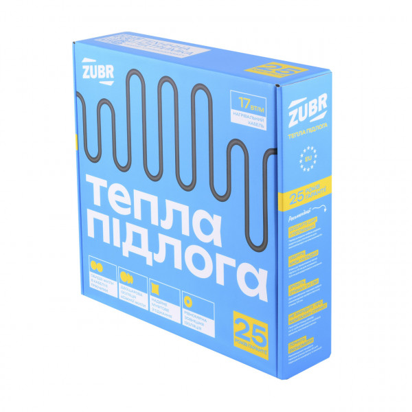 Нагревательний кабель ZUBR DC Cable 270 Вт / 16 м (000027908)