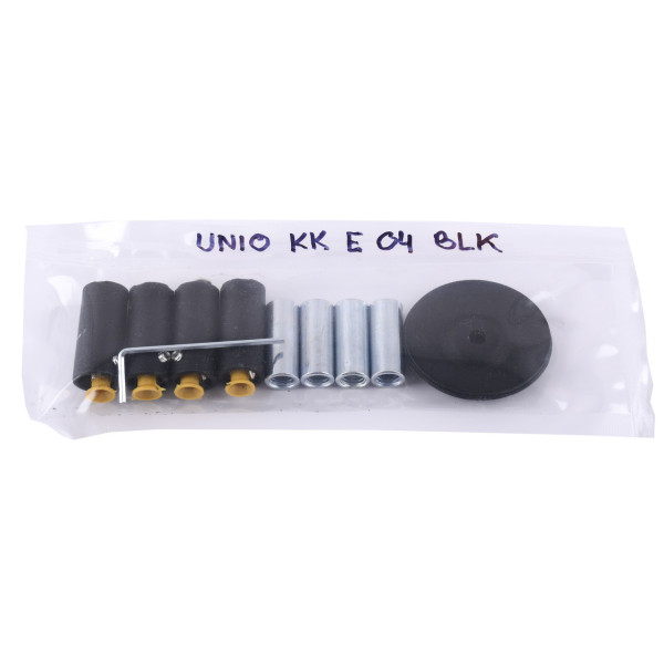 UNIO KK E 04 BLK Комплект креплений полотенцесушителя электрического. Черный (000027925)