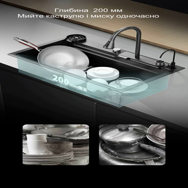 Кухонная раковина Willda,кухонная мойка SUS 304 размер 75х46х22