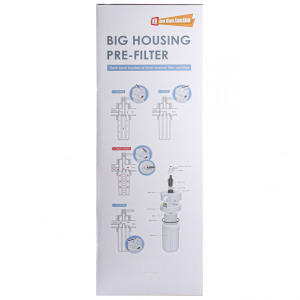 Фильтр-колба + ПП картридж Big Blue 20″, 1″ NEW (функция обратной промывки) (000027774)