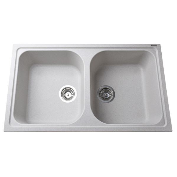 Гранитная мойка Globus Lux MALAREN жемчужный 860х500мм