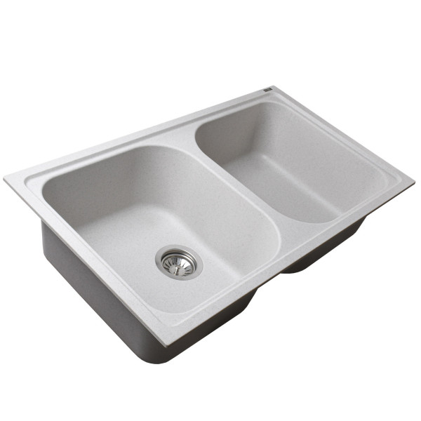 Гранитная мойка Globus Lux MALAREN жемчужный 860х500мм