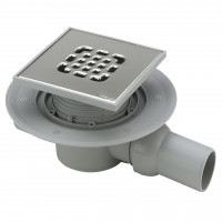 Трап для ванной VIEGA ф50, нерж.решетка,150х150 гориз., с сифоном 557140 (000010785)