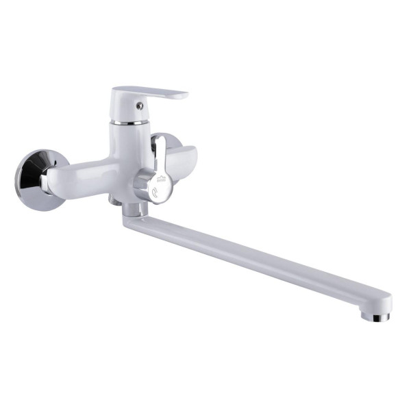 Смеситель для ванны Globus Lux Laguna GLA-0208-7-WHITE EURO (000022568)