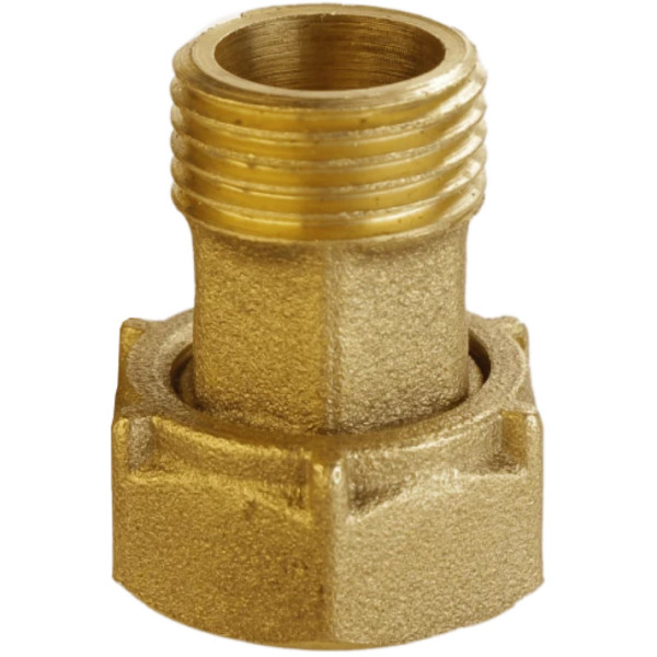 Штуцер для побутової техніки латунний 1/2″ВР х 3/8″ЗР без резинової прокладки Б2705КА VA (000028039)