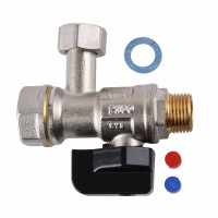 Кран кульовий котловий 1/2″ ARCO 150823 кутовий з накидною гайкою with FILTER (000027982)