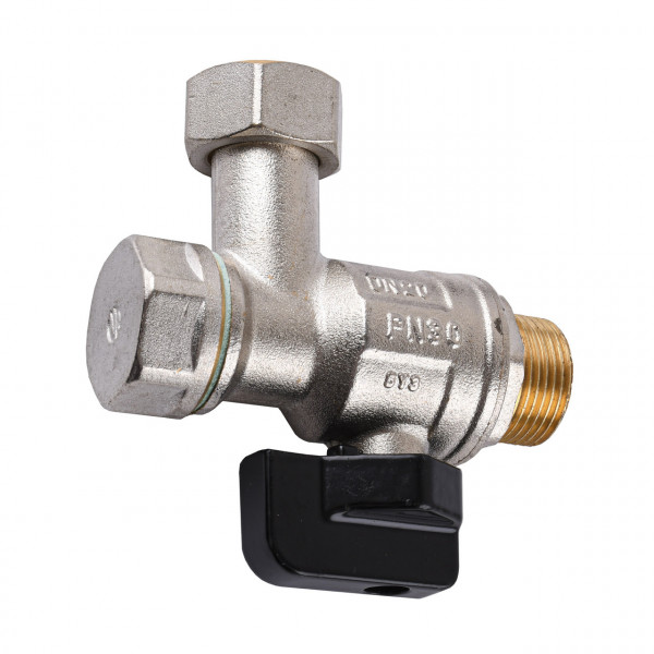 Кран шаровый для котла 3/4″ ARCO 150824 угловой с накидной гайкой with FILTER (000027983)