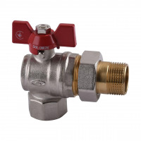 Кран кульовий кутовий з американкою SOLOMON 3/4″ ПОСИЛЕННИЙ B1043 (000001898)