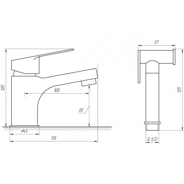 Смеситель для умывальника TOPAZ CAPRI TCA-15206-H44 (000027407)