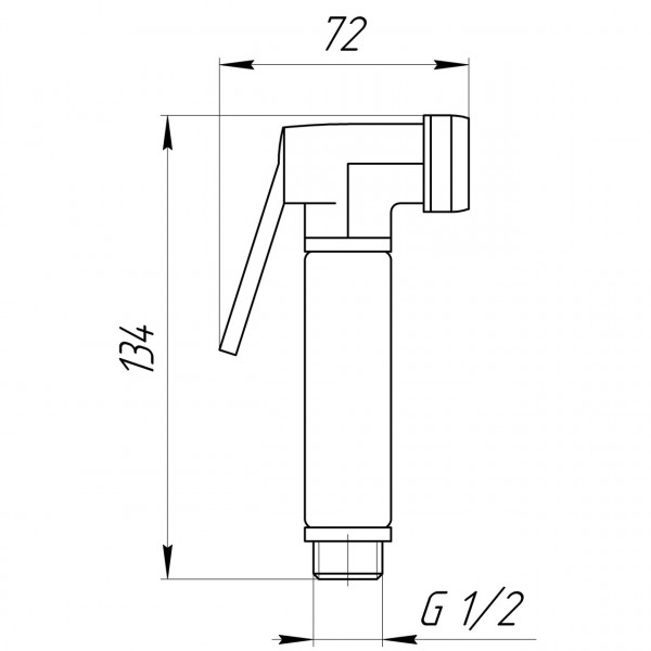 Душова гігієнічна стоп-лійка Globus Lux S-177B (000009970)
