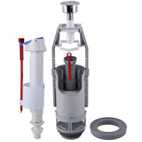 Комплект арматуры для сливного бачка с нижней подачей води 1/2 ″ та двума режимами слива АБк2-10 (000028332)