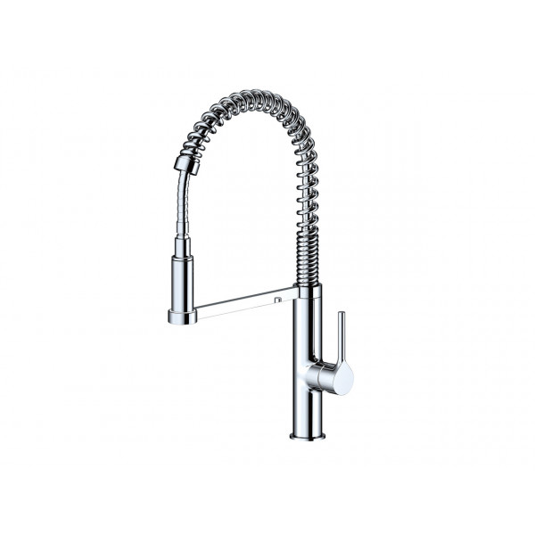 Змішувач для кухні TOPAZ SARDINIA TS-08401-H71 Гнучкий вилив на пружині, з душовою насадкою (000027422)