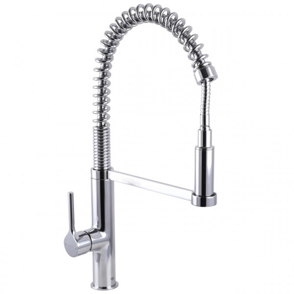 Змішувач для кухні TOPAZ SARDINIA TS-08401-H71 Гнучкий вилив на пружині, з душовою насадкою (000027422)