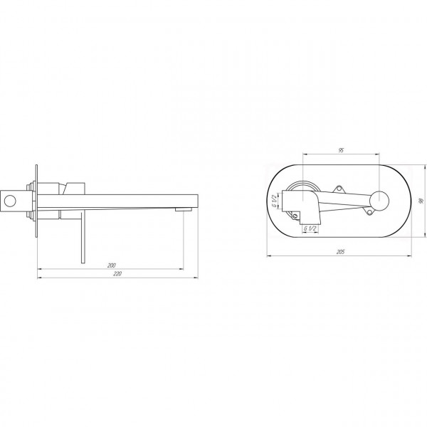 Смеситель для умывальника TOPAZ BARTS TB-07225-H36 (000027405)
