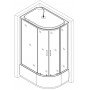 Душовий бокс BRAVO OBRA H120BL (000015535)