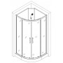 Душевой бокс полукруглый без крыши SAN L90FFS (L90F) BRAVO (3уп.) (000015050)