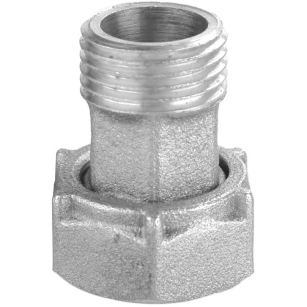 Штуцер для побутової техніки нікельований 1/2″ВР х 3/8″ЗР без резинової прокладки Б2705КА(нк) VA (000028040)