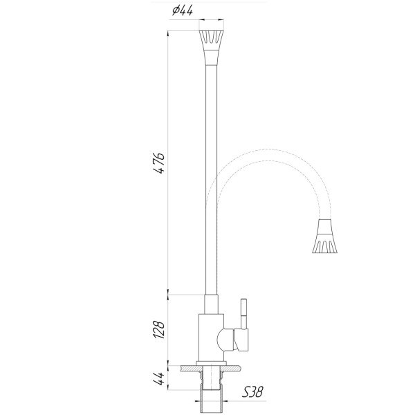 Смеситель для кухни Globus Lux Alpen SBT1-203SA-G03 (000025226)