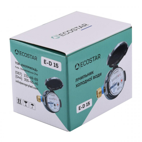 Счетчик холодной воды ECOSTAR DN15 1/2″ E-D R160 (000022843)