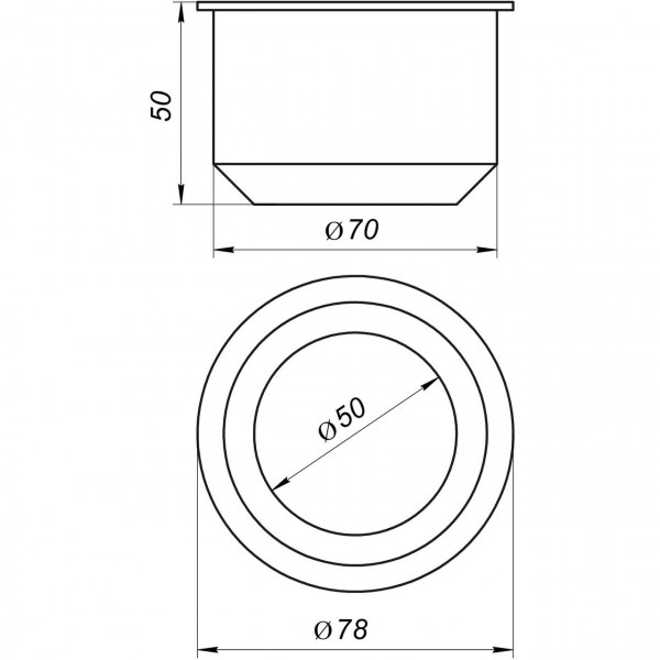 Редукция резиновая VSplast 70/50 (черная) (000022519)