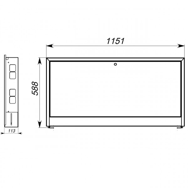 Колекторна шафа внутрішня ECO ШКВ-5 1015x580x110 (10-12) (000014639)