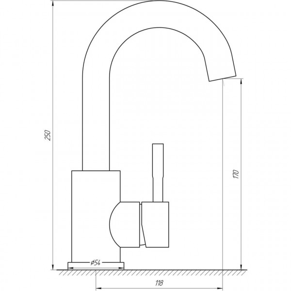 Смеситель для кухни EcoMIX AISI-101S (000025996)