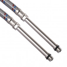 Шланг для змішувача Solomon (нерж.) М8х1/2″ 0,8м HY6201A LONG-штуцер 70мм ПАРА в БЛІСТЕРІ SH2006 (000015091)