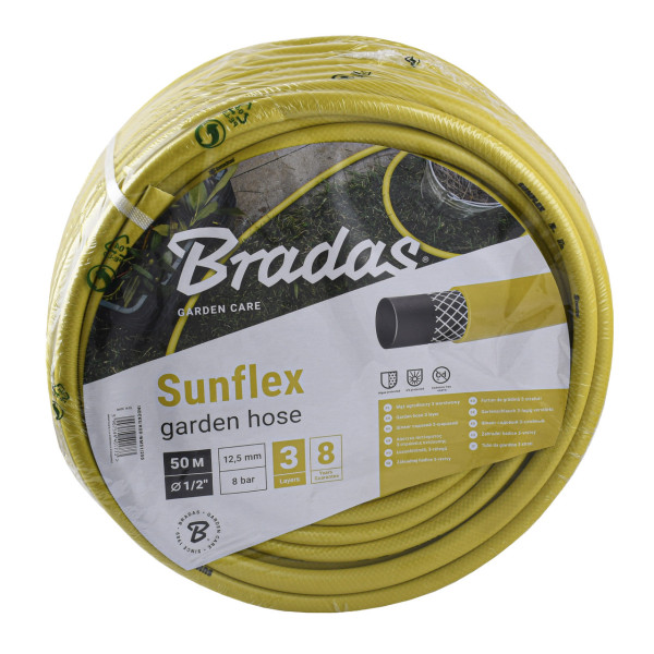 Шланг для полива SUNFLEX 1/2″- 50м Bradas Польша желтый WMS1/250 (000028382)