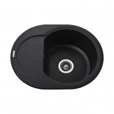 Гранітна мийка Globus Lux MORAINE чорний 600х470мм-А0001 (000022429)