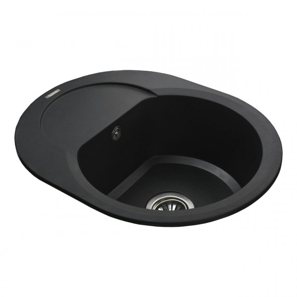 Гранітна мийка Globus Lux MORAINE чорний 600х470мм-А0001 (000022429)