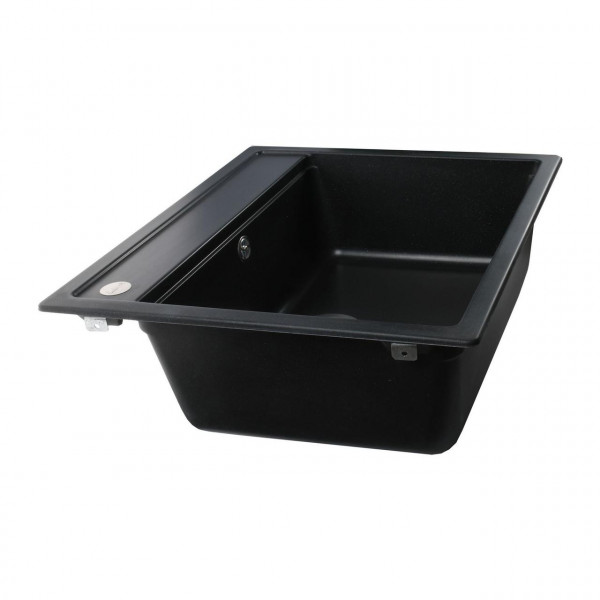 Гранітна мийка Globus Lux VOLTA чорний металiк 570х510мм-А0001 (000009669)