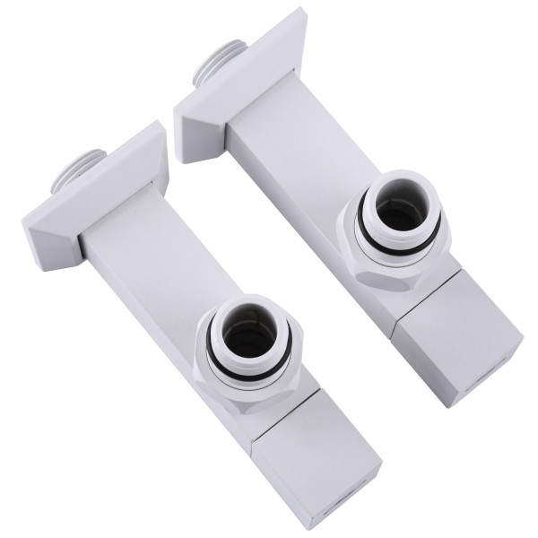 Набор Кран полуоборотный угловой с американкой SOLOMON LUX 1/2″ CUBE WHITE 8888 (1уп) (000021914)