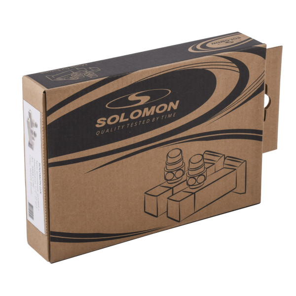 Набор Кран полуоборотный угловой с американкой SOLOMON LUX 1/2″ CUBE WHITE 8888 (1уп) (000021914)