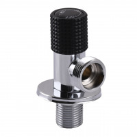 Кран кутовий кераміка SOLOMON EXCLUSIVE 1/2″X3/4″ 989 BLACK ( 1шт.) (000025635)