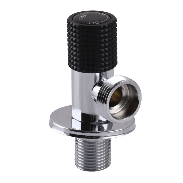 Кран кутовий кераміка SOLOMON EXCLUSIVE 1/2″X3/4″ 989 BLACK ( 1шт.) (000025635)