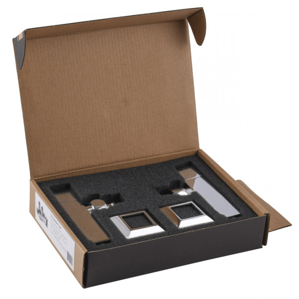 Набор Кран полуоборотный угловой с американкой SOLOMON LUX 1/2″ CUBE CHROM 8888 (1уп) (000021913)