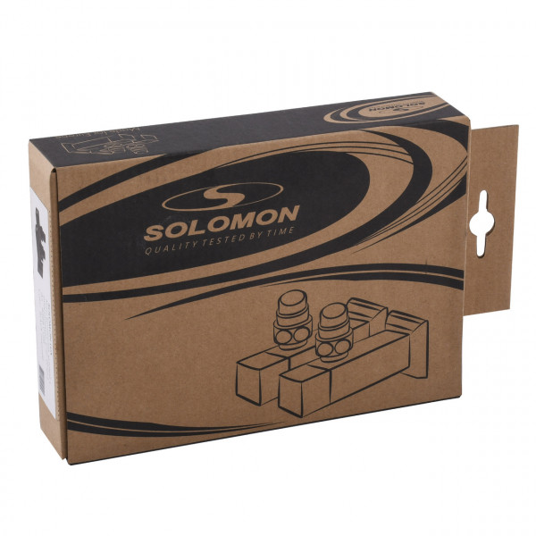 Набор Кран полуоборотный угловой с американкой SOLOMON LUX 1/2″ CUBE BLACK 8888 (1уп) (000021912)